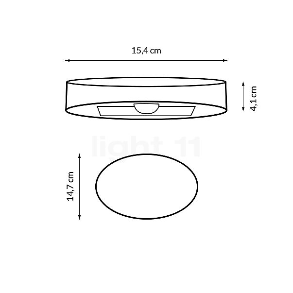 Paulmann Ryse Lampada da parete LED con solare antracite - vista in sezione