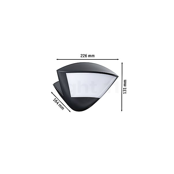 Paulmann Skyla Wall Light LED anthracite sketch