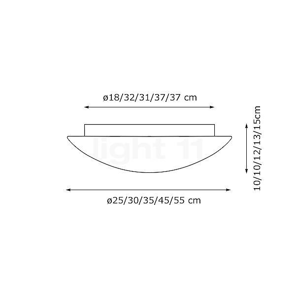 Peill+Putzler Cuna Decken- und Wandleuchte LED ø45 cm Skizze