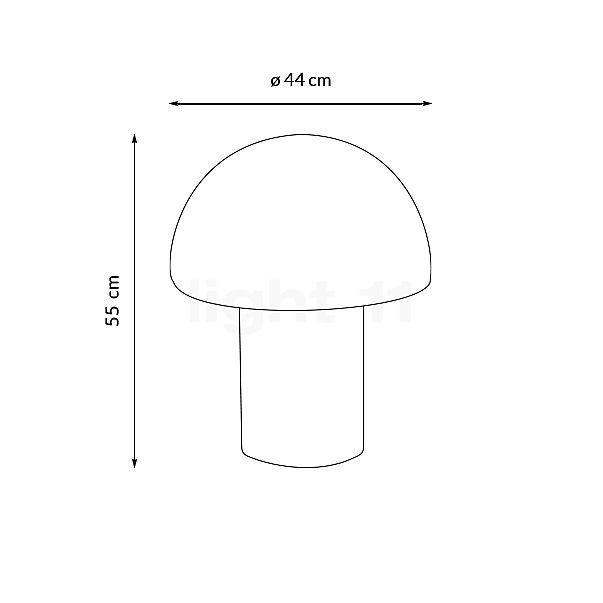 Peill+Putzler Lido Tafellamp ø44 cm schets