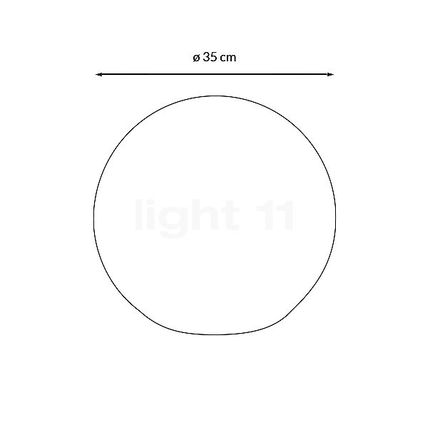 Peill+Putzler Luna Lampada da tavolo ø35 cm - vista in sezione