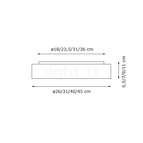 Peill+Putzler Rasa Decken-/Wandleuchte LED ø26 cm Skizze