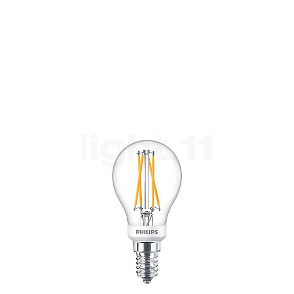 Philips D45-dim 3,4W/c 927, E14 Filament LED WarmGlow