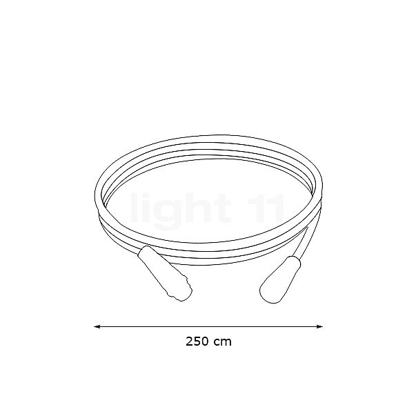 Philips Hue Outdoor Extension cable 2,5 m black - with T-Connector , discontinued product sketch