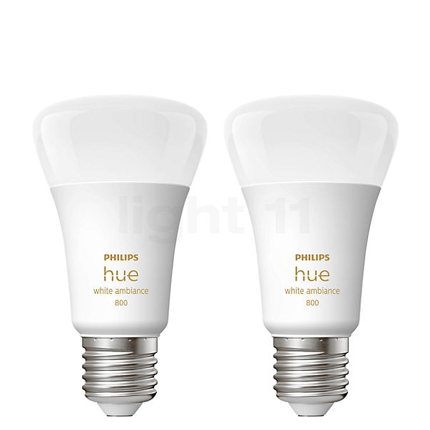 Philips Hue White Ambiance E27 LED lot de 2 570 lm