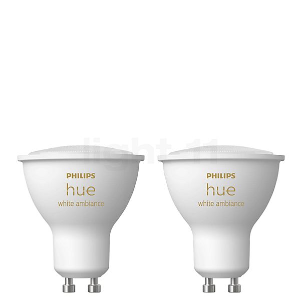 Applique Philips Hue White Ambiance GU10 LED lot de 2