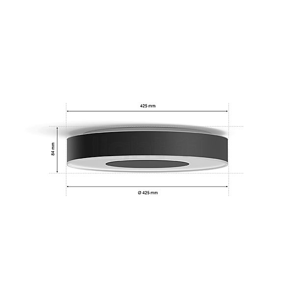 Philips Hue White And Color Ambiance Infuse Lampada da soffitto LED nero - ø42,5 cm , articolo di fine serie - vista in sezione