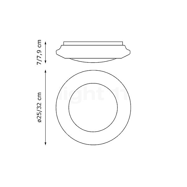 Philips Myliving Cinnabar Ceiling Light LED 32 cm, 16 W sketch