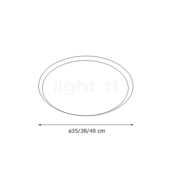 Philips Myliving Wawel Deckenleuchte LED weiß, 36 W Skizze
