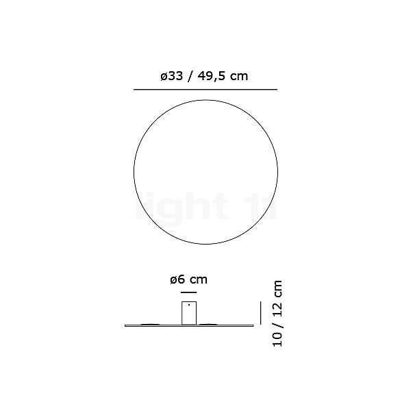 Rotaliana Collide Decken-/Wandleuchte LED ø49,5 cm Skizze