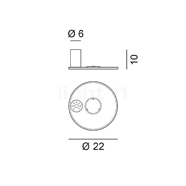 Rotaliana Collide H0 LED gold - 2.700 k - phase dimmer sketch