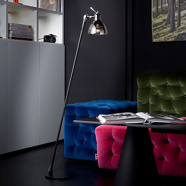Rotaliana Luxy Floor Lamp black/gold glossy - without arm