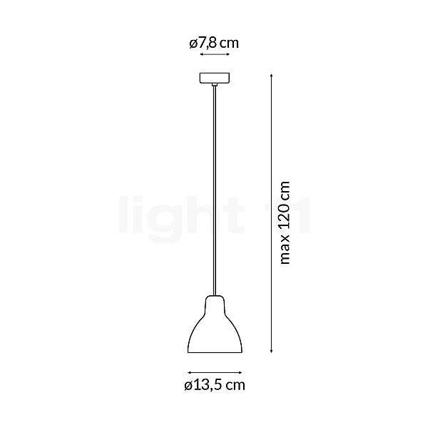 Rotaliana Luxy Lampada a sospensione nero/fumé - vista in sezione