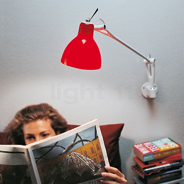 Rotaliana Luxy W1, lámpara de pared blanco/rojo