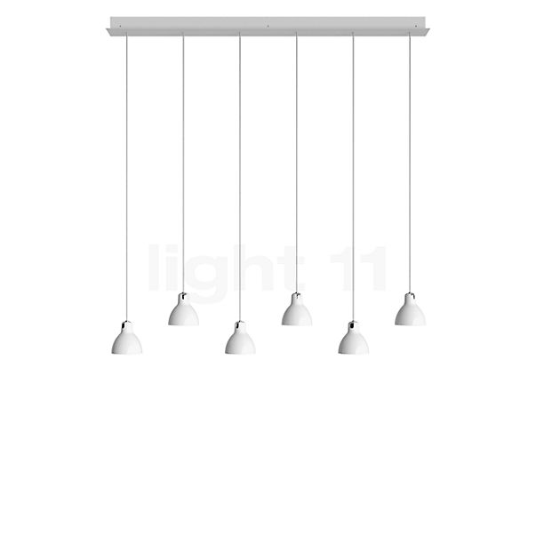 Rotaliana Luxy, lámpara de suspensión 6 focos blanco/blanco brillo