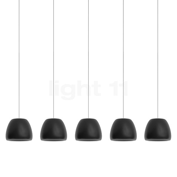 Rotaliana Pomi Hanglamp 5-lichts zwart mat/kabel zwart