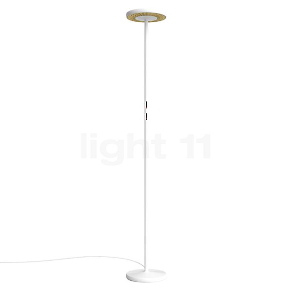 Rotaliana Sol F1 Lampadaire halogène LED blanc/grille doré - 2.700 K