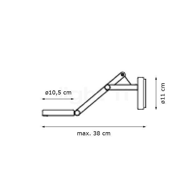 Rotaliana String Wandleuchte LED weiß/silber, dim to warm , Auslaufartikel Skizze