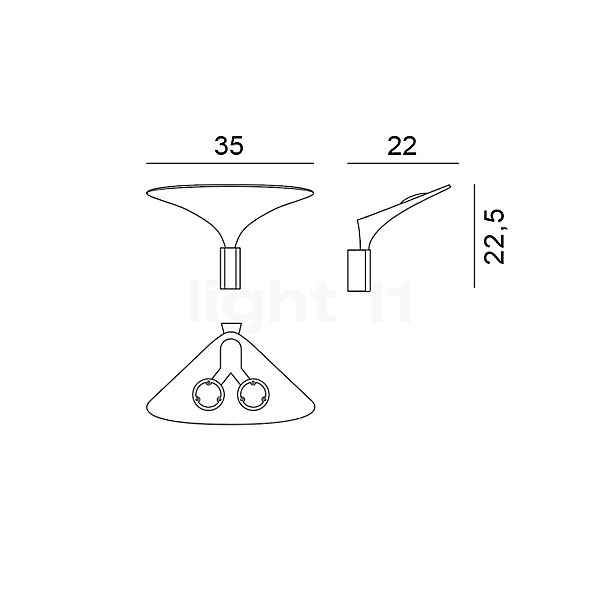 Rotaliana Sunset W0 LED graphite - 2.700 k - phase dimmer sketch