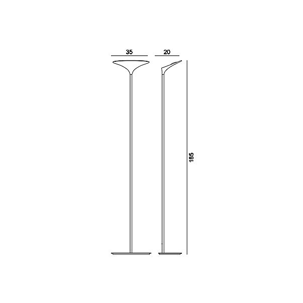 Rotaliana Sunset, negro mate – Lámpara de pie led — imagen 2