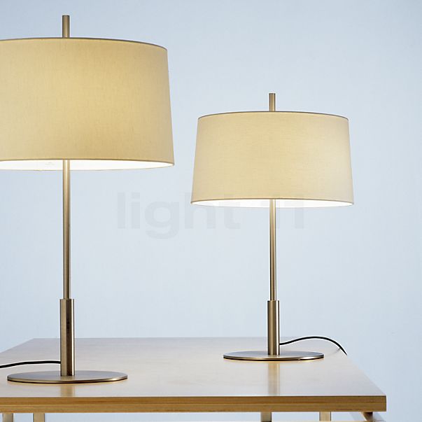 Santa & Cole Diana Menor Table Lamp nickel/white linen