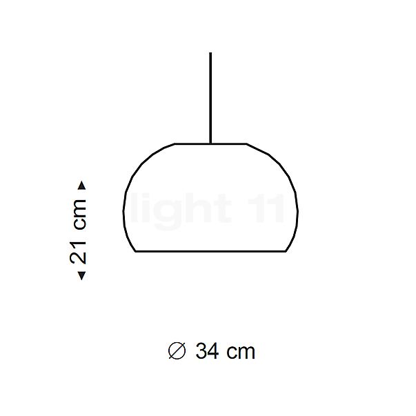 Secto Design Atto 5000 Pendel LED walnuss, fineret/tekstilkabel hvid skitse