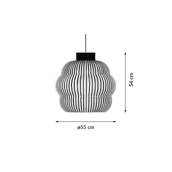 Secto Design Kumulo 5200 Hanglamp walnoot fineer schets