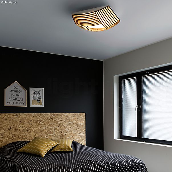 Secto Design Kuulto Wall- and Ceiling Light LED walnut veneered - 52 cm