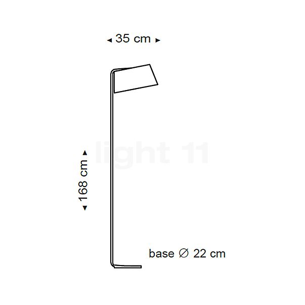 Secto Design Owalo 7010 Floor Lamp LED walnuss, veneered sketch