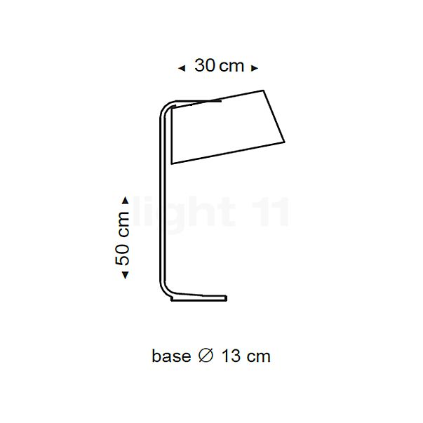 Secto Design Owalo 7020 Bordlampe LED walnuss, fineret skitse