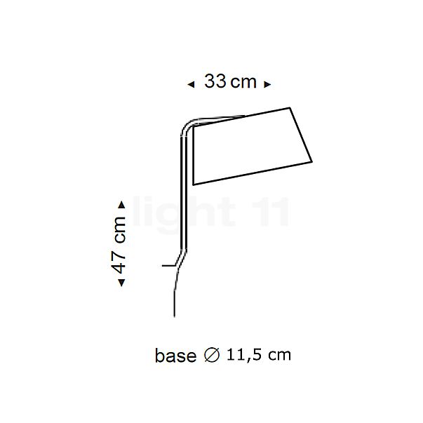 Secto Design Owalo 7030 Applique LED walnuss, plaqué - vue en coupe