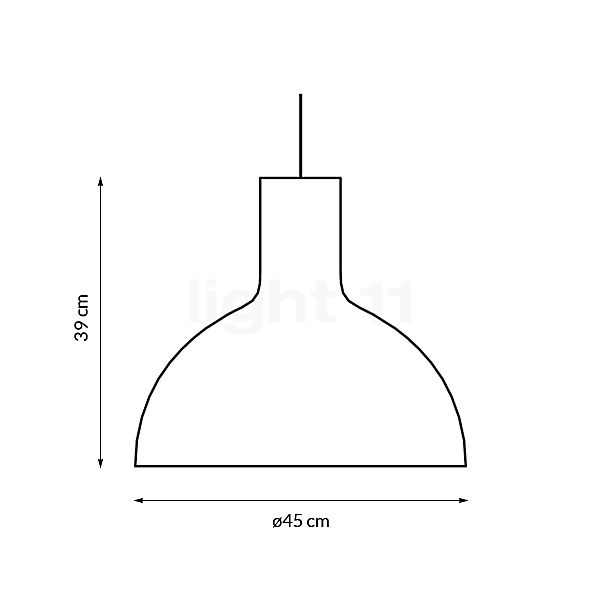 Secto Design Victo 4251 Hanglamp walnoot - fineer/ textielkabel wit schets