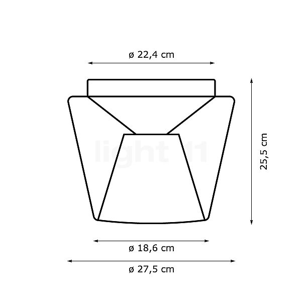 Serien Lighting Annex Ceiling Light L - external diffuser clear/inner diffuser polished , Warehouse sale, as new, original packaging sketch