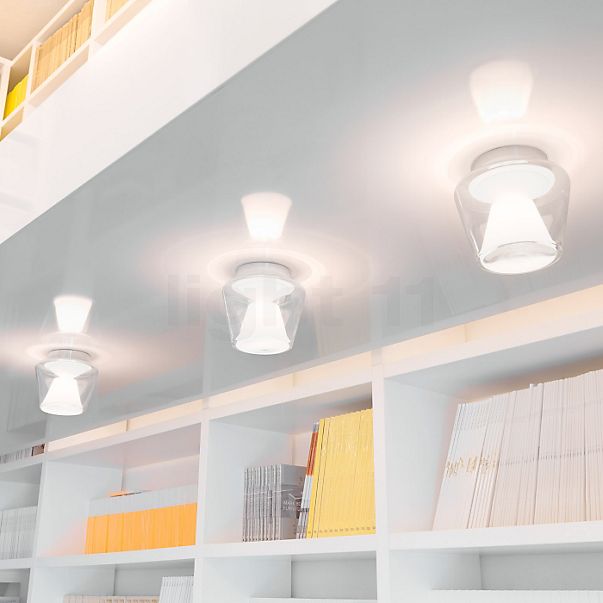 Serien Lighting Annex, lámpara de techo LED L - difusor externo cristalino/difusor interior pulido - 3.000 K - dali