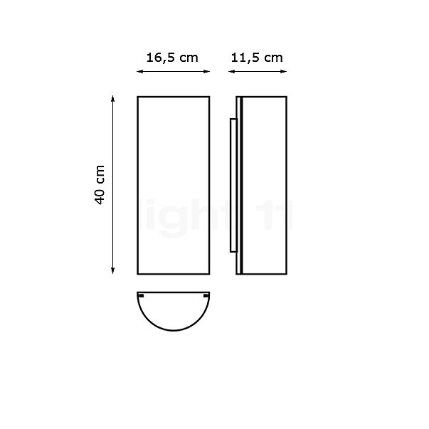 Serien Lighting Club wall light black, shade white sketch