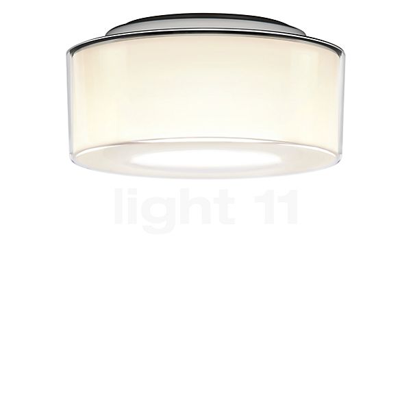 Serien Lighting Curling Lampada da soffitto LED vetro acrilico - M - diffusore esterno traslucido chiaro/diffusore interno cilindrico - 2.700 K