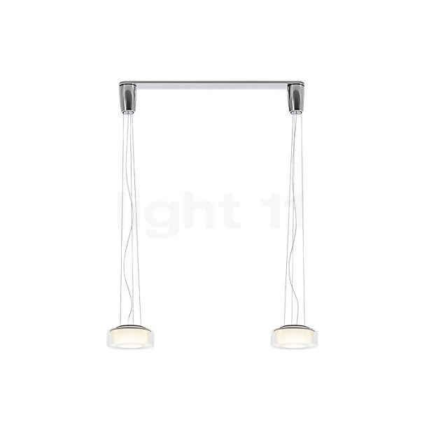 Serien Lighting Curling M Hanglamp 2-lichts LED glaslampenkap helder/reflector conisch opaal