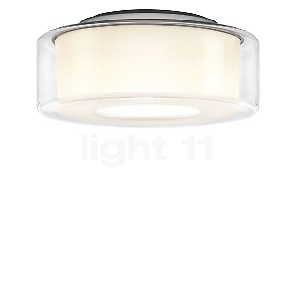 Serien Lighting Curling Plafondlamp LED glas - M - externe diffusor klaar wit/binnenste diffusor cilindrisch - dim to warm