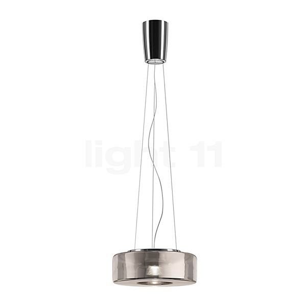 Serien Lighting Curling Suspension LED verre - M - diffuseur extérieur argenté/sans diffuseur interne - dim to warm
