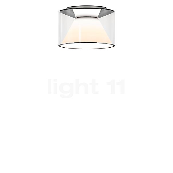 Serien Lighting Drum Plafonnier LED M - short - diffuseur extérieur clair/diffuseur interne conique - 2.700 K
