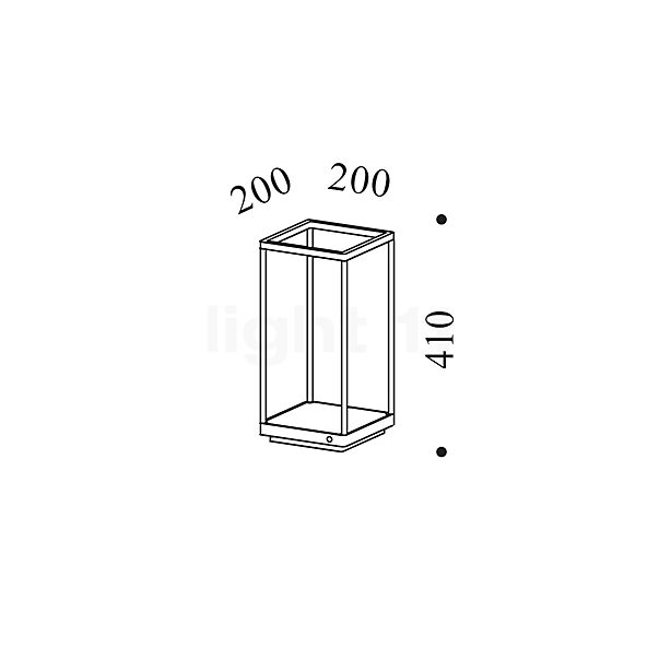 Serien Lighting Reflex² Lampada da tavolo LED nero - casambi - vista in sezione