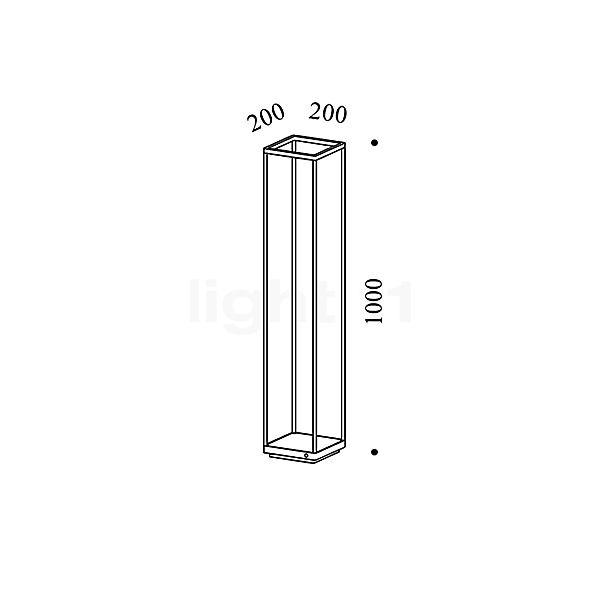 Serien Lighting Reflex² Leeslamp LED zwart schets