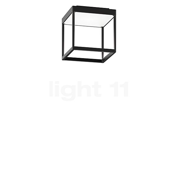 Serien Lighting Reflex² S Plafondlamp LED body zwart/reflector wit glimmend - 20 cm - fasedimmer