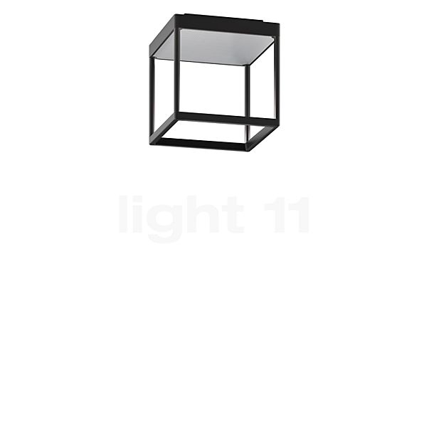 Serien Lighting Reflex² S, lámpara de techo LED cuerpo negro/reflektor plateado - 20 cm - 2.700 k - de fase de control