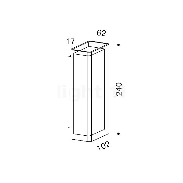 Serien Lighting Rod Wall Light LED opal sketch