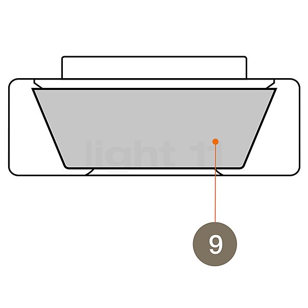 Serien Lighting Schirmeinheit für Curling Decken- und Pendelleuchte LED