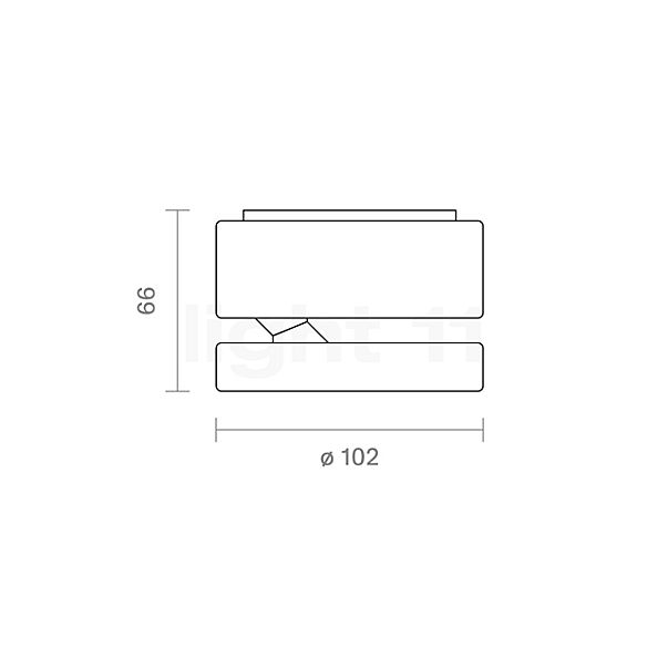 Sigor Nivo® Loftlampe LED hvid - 50° skitse