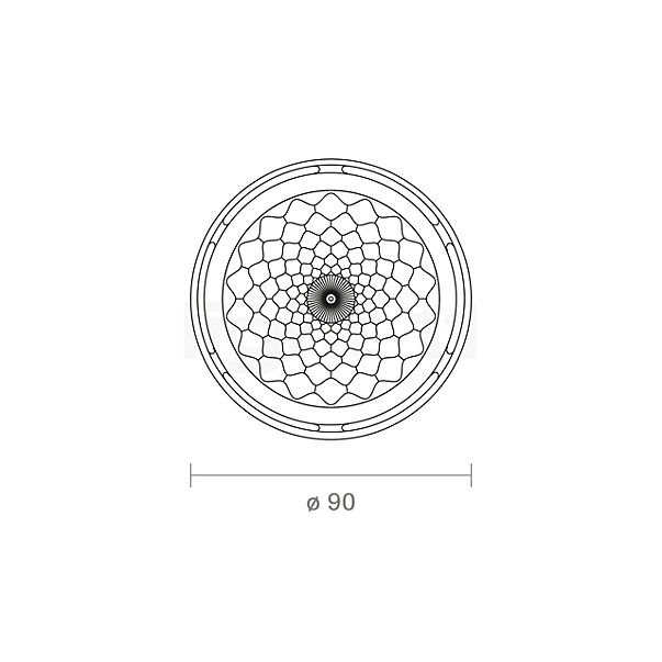 Sigor Nivo®, lente de recambio negro - 50° - alzado con dimensiones