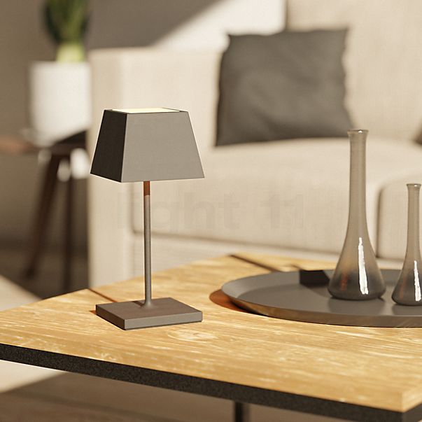 Sigor Nuindie mini Lampe de table rectangulaire LED anthracite