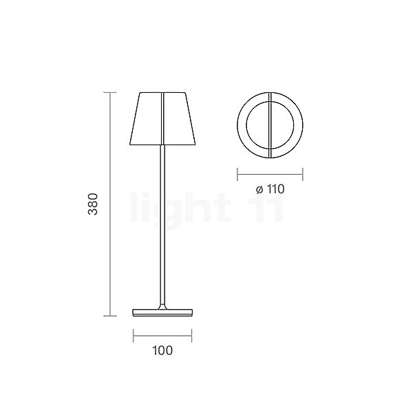 Sigor Nuindie tango Lampada da tavolo LED nero - vista in sezione